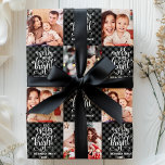Buffalo Play Merry och Bright julfoto Presentpapper<br><div class="desc">Buffalo satte munkavle och ljusa julfotomappning Pappert. Anpassa anpassad design med din egen familj namn,  år och upp till 10 foton!</div>
