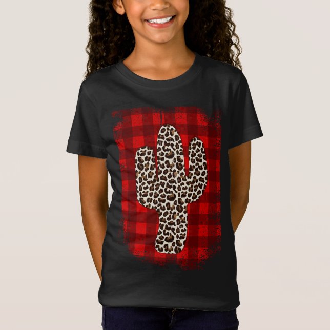 Buffalo Play Mönster Cactus jul T Shirt (Framsida)