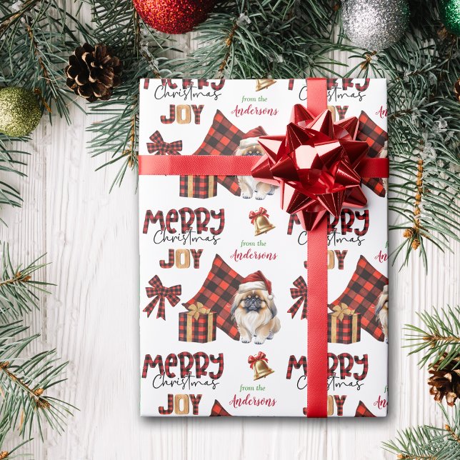 Buffalo Play Pekingese Hund jul Presentpapper (Skapare uppladdad)