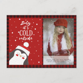 Buffalo Play Photo Julafton New Year Folk Art Peng Vykort