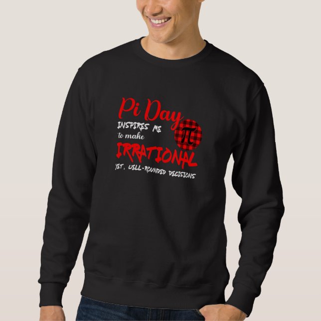 Buffalo Play Pi Symbol Pi Day inspires Me Math Lo Lång Ärmad Tröja (Framsida)