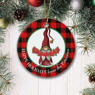 Buffalo Play Poinsettia Gnome Julgransprydnad Keramik