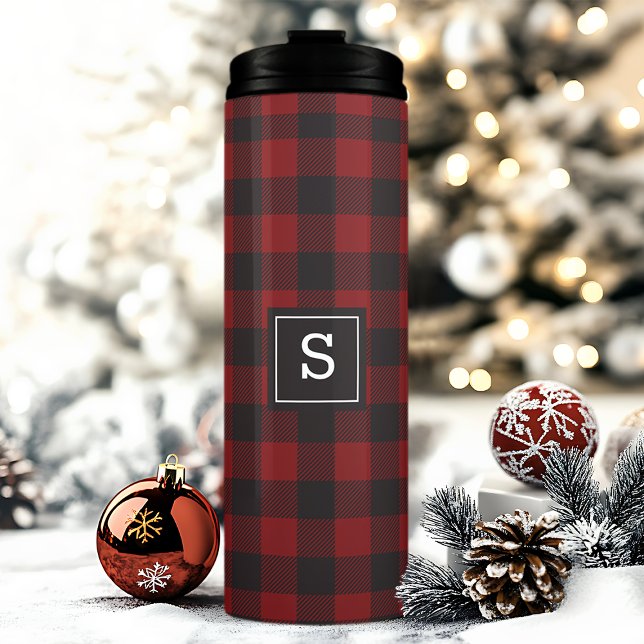 Buffalo Play Red and Black Lumberjack Monogrammed (Skapare uppladdad)