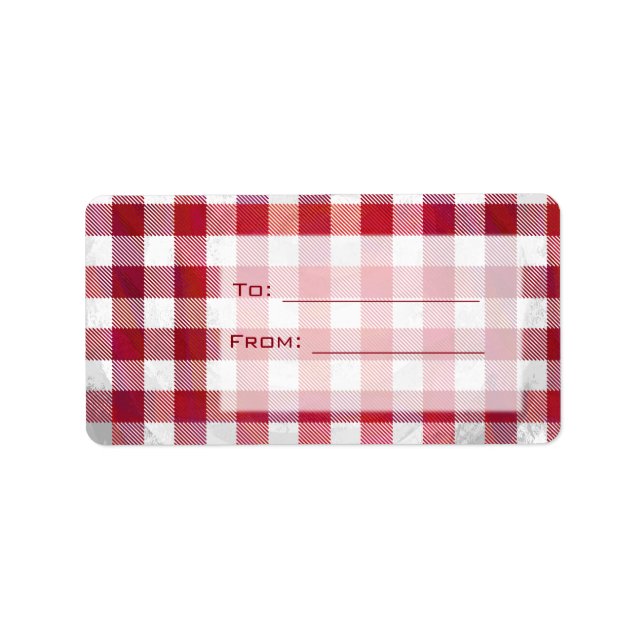 Buffalo Play Red and White Adressetikett (Framsidan)