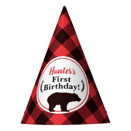 Buffalo Play Red Black Bear Birthday