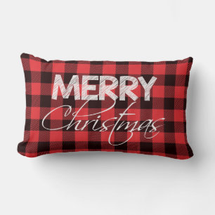 Buffalo Play Red Black GOD JUL Lumbarkudde