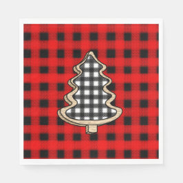 Buffalo Play, Red Gingham Julgranar Pappersservett
