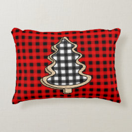 Buffalo Play, Red Gingham Julgranar Prydnadskudde