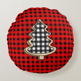 Buffalo Play, Red Gingham Julgranar Rund Kudde