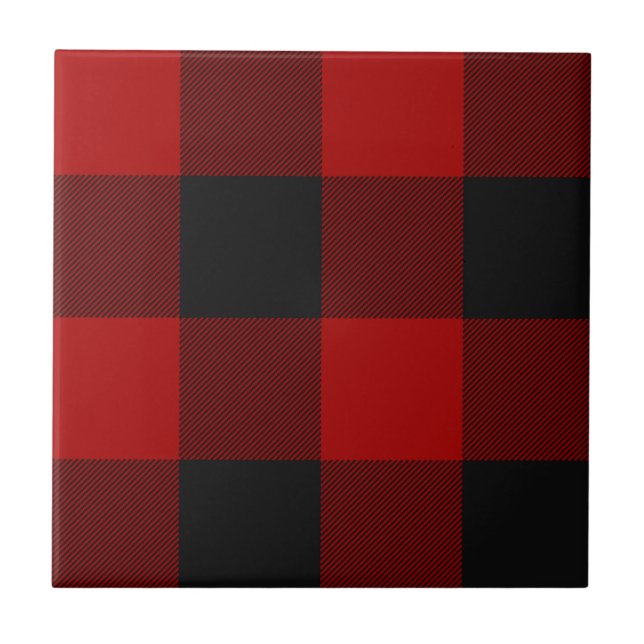 Buffalo Play Red Tartan Play Mönster Kakelplatta (Framsidan)