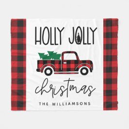 Buffalo Play Red Vintage Lastbil jul Namn Fleecefilt