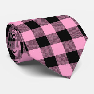 Buffalo Play Rosa och svart Neck Tie Slips