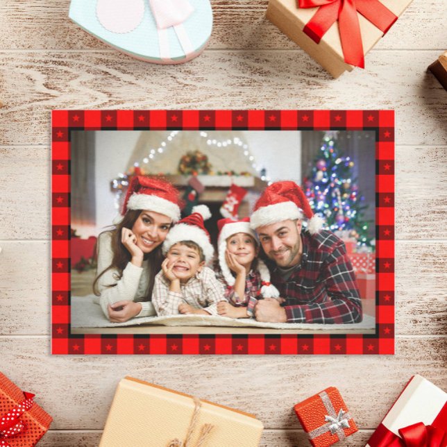 Buffalo Play Rustic Personlig Photo jul Julkort (Skapare uppladdad)