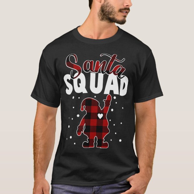 Buffalo Play Santa Squad-julfamiljen Matchin T Shirt (Framsida)