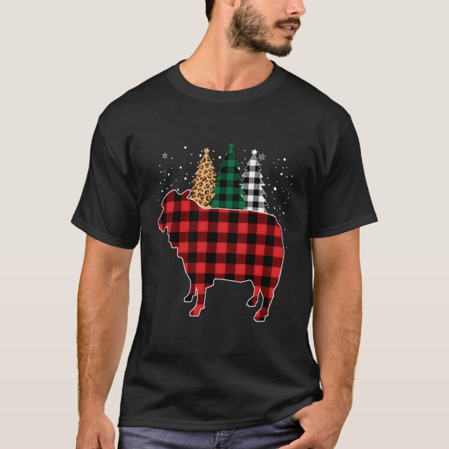Buffalo Play Sheep Träd Leopard Skriv ut jul P T Shirt (Framsida)