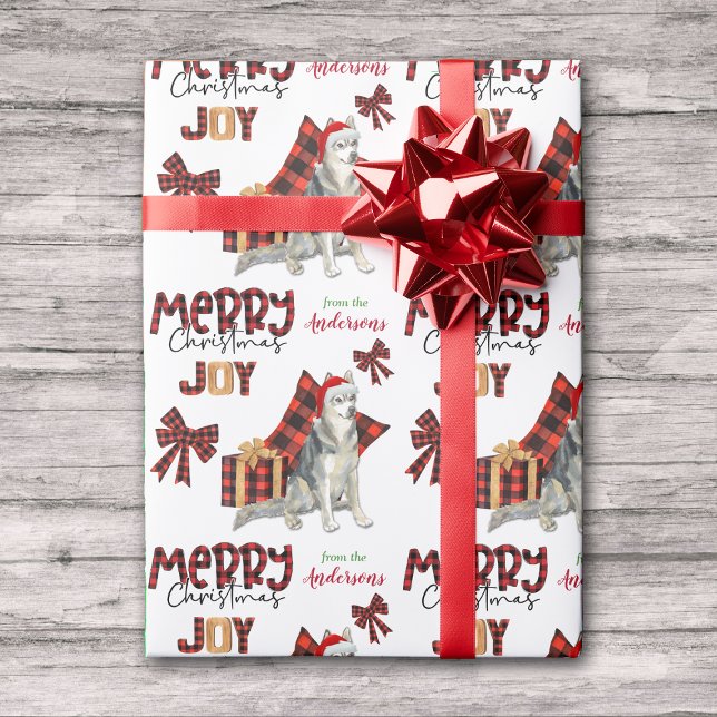 Buffalo Play Siberian husky Hund jul Presentpapper (Skapare uppladdad)