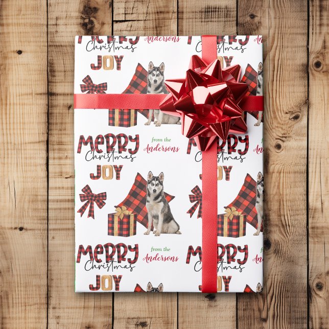 Buffalo Play Siberian husky Hund jul Presentpapper (Skapare uppladdad)