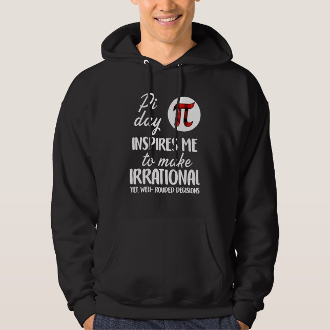 Buffalo Play Symbol Pi Day inspires me Math Hoodie (Framsida)