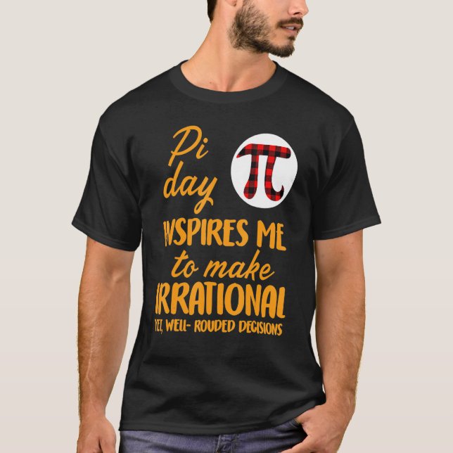 Buffalo Play Symbol Pi Day inspires me Math T Shirt (Framsida)