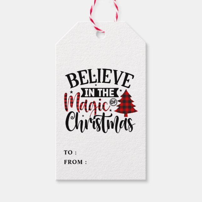 Buffalo Play Tro på julens magi Presentetikett (Framsidan)