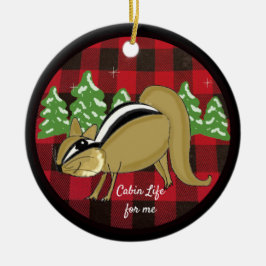 Buffalo Play Woodland Cabin Life Ceramic Ornament