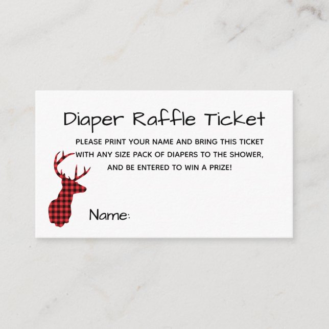 Buffalo Play Woodland Diaper Raffle Biljett Tilläggskort (Framsida)