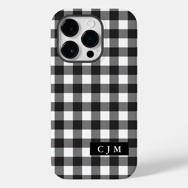 Buffalo Psted Checked Mönster Monogrammed Simple (Baksida)