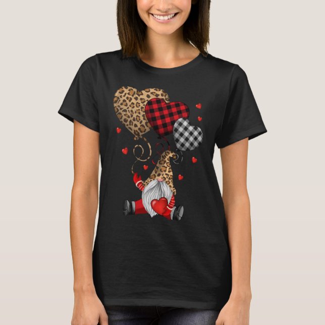 Buffalo Red Black Play och Leopard Hearts Valenti T Shirt (Framsida)
