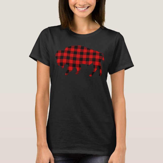 Buffalo Red Buffalo Plaid Tamaraw Matching Family  T Shirt (Framsida)