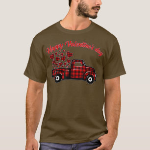 Buffalo Red Play Hearts Pickupare Lastbil Cute Val T Shirt