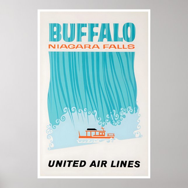 Buffalo Resa Poster Niagara Falls Tryck United (Framsidan)