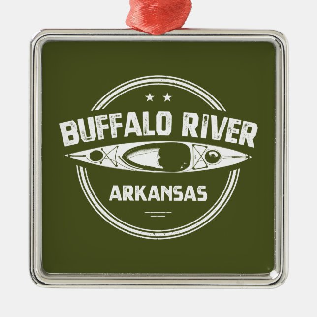 Buffalo River, Arkansas Julgransprydnad Metall (Framsidan)