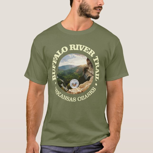 Buffalo River Trail (rd) T Shirt (Framsida)