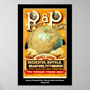 Buffalo Rochester & Pittsburg Railroad Travel Poster