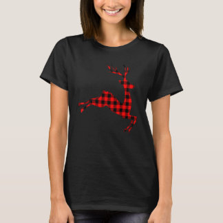 Buffalo röd rutig hjort ren matchande familj C T Shirt