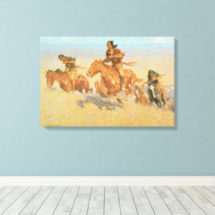 Buffalo Runners, Big Horn Basin av Remington Canvastryck