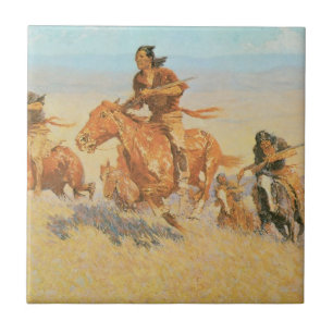 Buffalo Runners, Big Horn Basin av Remington Kakelplatta