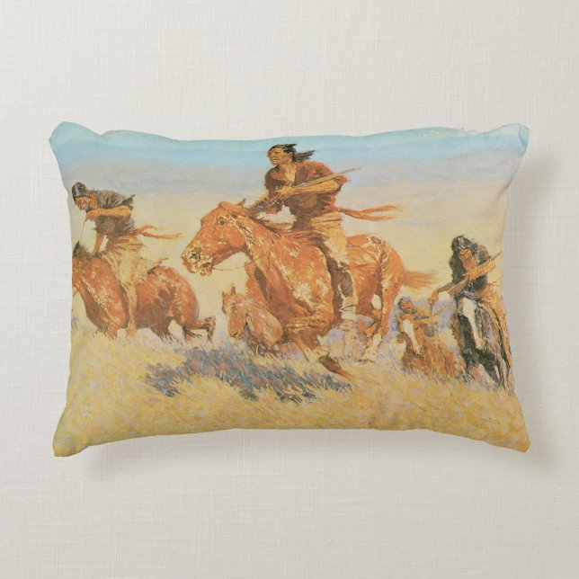 Buffalo Runners, Big Horn Basin av Remington Prydnadskudde (Framsidan)