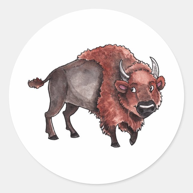 Buffalo Runt Klistermärke (Framsida)