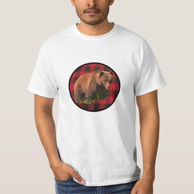 Buffalo-rutig Björn T-Shirt (Framsida)