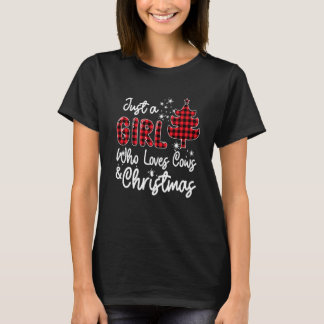 Buffalo-rutig En Tjej Som älskar Kor Och Chris T Shirt