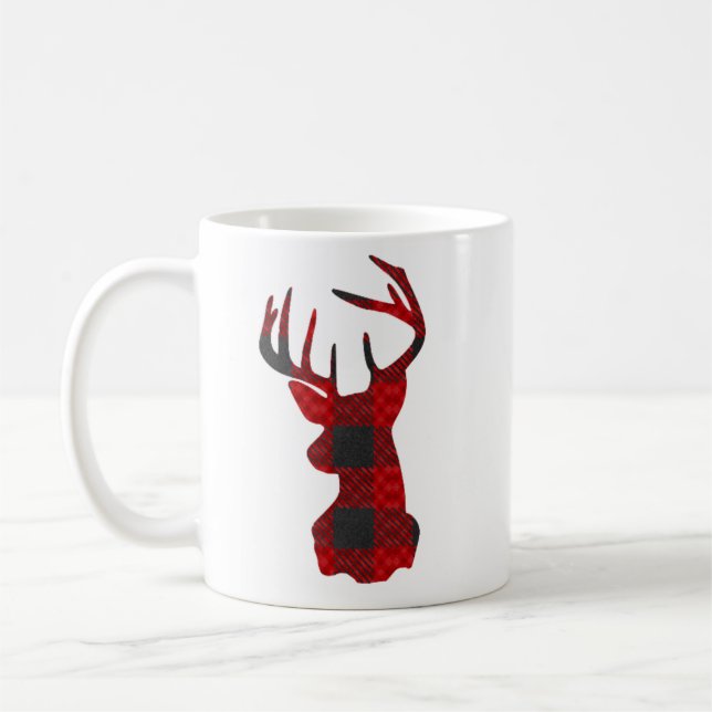 Buffalo-rutig hjort kaffemugg (Vänster)
