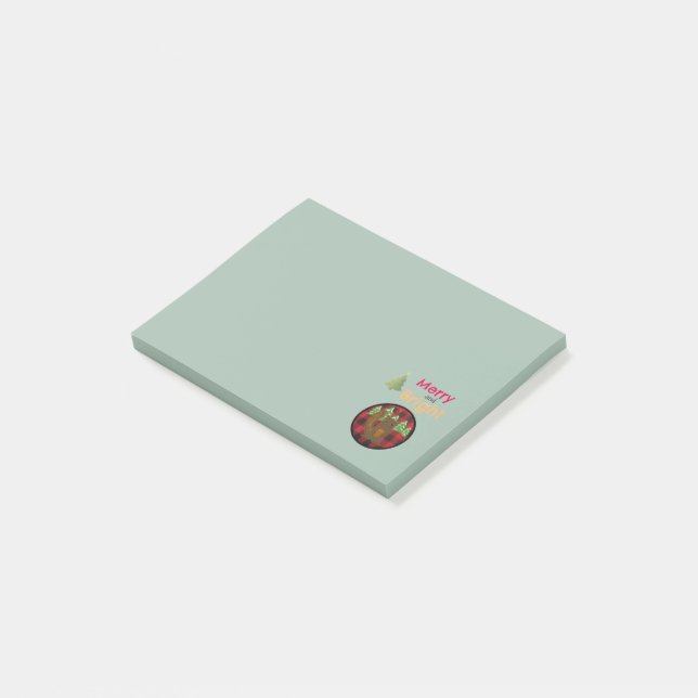 Buffalo-rutig Merry & Bright Post-it-lappar Post-it Block (Vinklad)