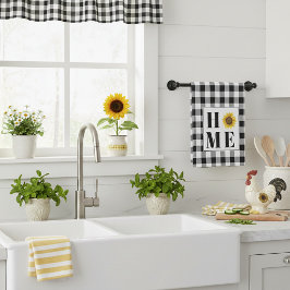 Buffalo-rutig solros "Hem"   Kökshandduk