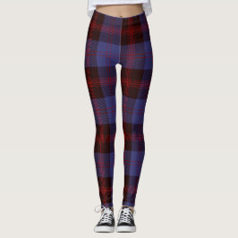 Buffalo-rutigt marinblått rött leggings