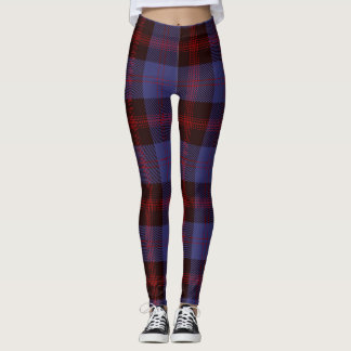 Buffalo-rutigt marinblått rött leggings