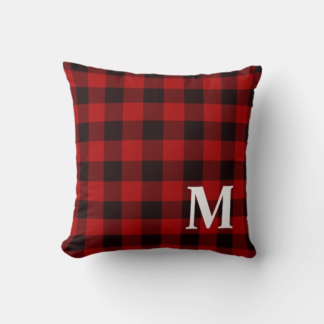 Buffalo Rutigt Monogram 2 Kudde (Framsida)