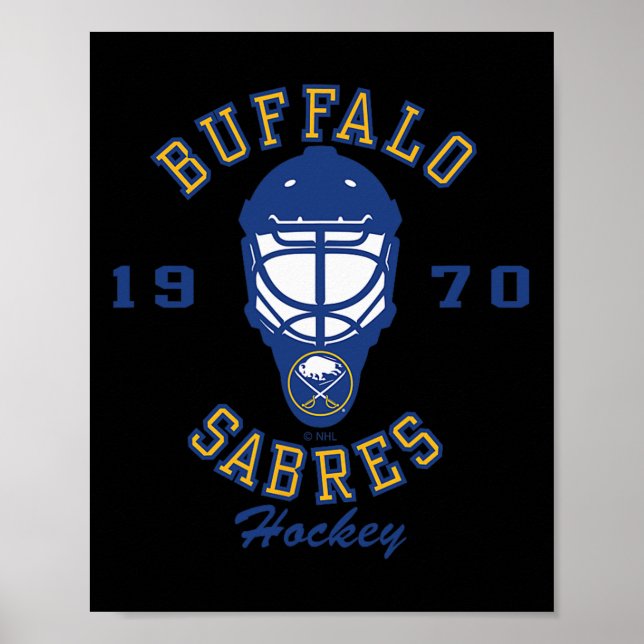 Buffalo Sabres Hockey Mask Gray Nhl Officially Lic Poster (Framsidan)