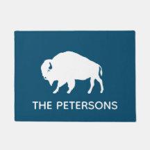 Buffalo Silhouette Personlig Blue och White