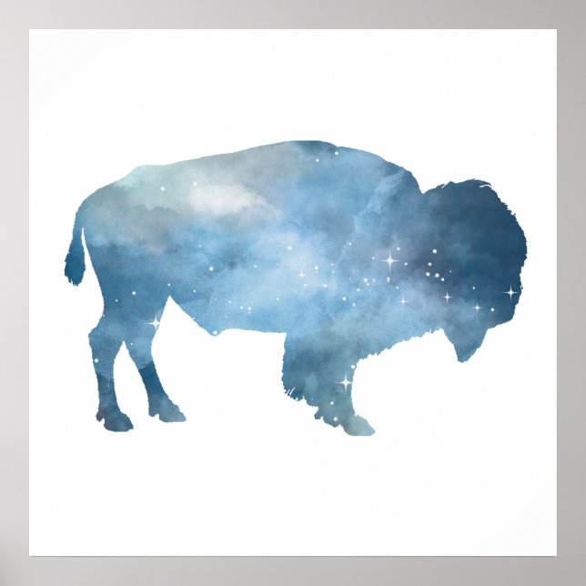 Buffalo Silhouette Poster (Framsidan)